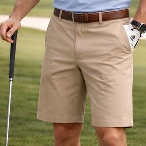 Adidas Golf Shorts Men’s 36 Khaki Stretch Performance Classic Fit Athleisure